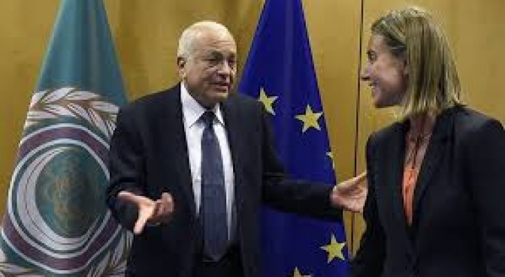 نبيل العربي يبحث مع وزراء خارجية الاتحاد الأوروبي القضية الفلسطينية