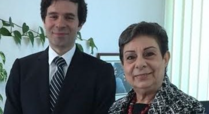 Dr. Ashrawi welcomes Greek Consul General Christos Sofianopoulos to Palestine