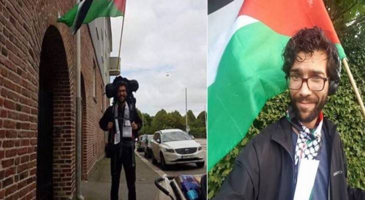 Swedish activist begins long trek to Palestine