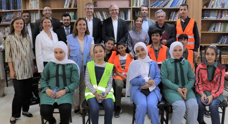An EU high-level delegation visits Baqa'a refugee camp in Jordan, calls for support for UNRWA